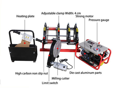 12.65KW 400mm ila 630mm HDPE Boru Füzyon Makinesi 380V Tedarikçi